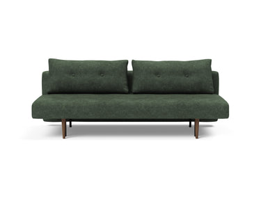 Recast Dark Styletto sovesofa i 281 Avella Pine Green, set forfra