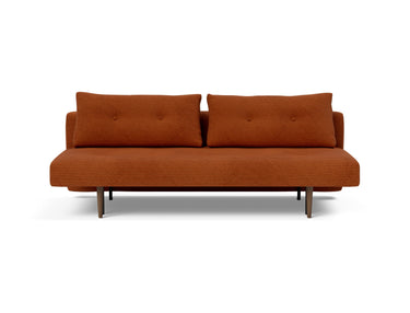 Recast Dark Styletto sovesofa i 595 Corduroy Burnt Orange, set forfra