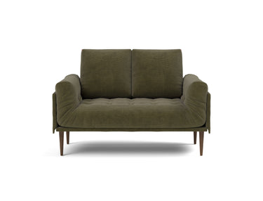 Rollo Styletto daybed med Spring madras i 316 Cordufine Pine Green, set forfra