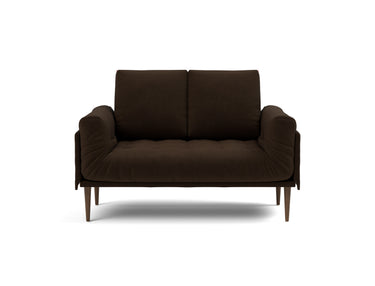 Rollo Styletto daybed med Spring madras i 358 Taura Chocco, set forfra