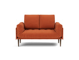 Rollo Styletto daybed med Spring madras i 412 Esina Rust Orange, set forfra