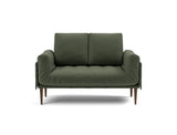 Rollo Styletto daybed med Spring madras i 413 Esina Olive Green, set forfra