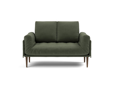 Rollo Styletto daybed med Spring madras i 413 Esina Olive Green, set forfra