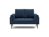 Rollo Styletto daybed med Spring madras i 414 Esina Indigo Blue, set forfra