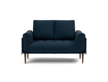 Rollo Styletto daybed med Spring madras i 528 Mixed Dance Blue, set forfra