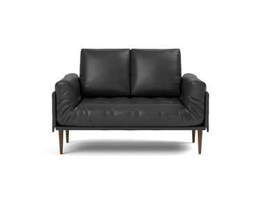 Rollo Styletto daybed med Spring madras i 550 Faunal Black, set forfra