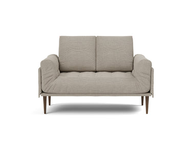 Rollo Styletto daybed med Classic madras i 579 Kenya Gravel, set forfra