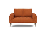 Rollo Styletto daybed med Spring madras i 595 Corduroy Burnt Orange, set forfra