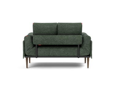Rollo Styletto daybed med Classic madras i 281 Avella Pine Green, set bagfra