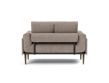 Rollo Styletto daybed med Classic madras i 318 Cordufine Beige, set bagfra