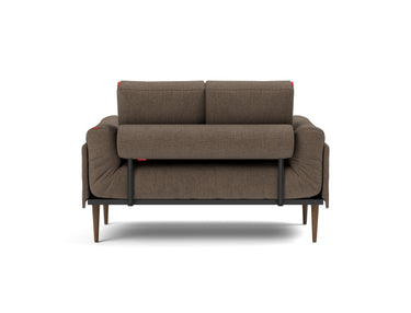 Rollo Styletto daybed med Classic madras i 411 Esina Cedar Brown, set bagfra