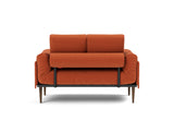 Rollo Styletto daybed med Spring madras i 412 Esina Rust Orange, set bagfra