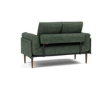 Rollo Styletto daybed med Classic madras i 281 Avella Pine Green, set skråt bagfra