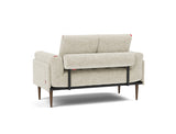 Rollo Styletto daybed med Classic madras i 357 Taura Off White, set skråt bagfra