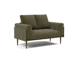 Rollo Styletto daybed med Spring madras i 316 Cordufine Pine Green, set skråt forfra