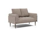 Rollo Styletto daybed med Classic madras i 318 Cordufine Beige, set skråt forfra