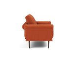 Rollo Styletto daybed med Spring madras i 412 Esina Rust Orange, set fra siden