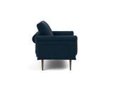 Rollo Styletto daybed med Classic madras i 528 Mixed Dance Blue, set fra siden
