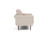 Rollo Styletto daybed med Spring madras i 612 Blida Sand Grey, set fra siden