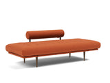 Rollo Styletto daybed med Classic madras i 412 Esina Rust Orange, som seng