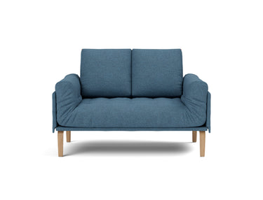 Rollo Bow daybed med Spring madras i 302 Weda Blue, set forfra