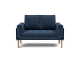 Rollo Bow daybed med Classic madras i 414 Esina Indigo Blue, set forfra