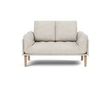 Rollo Bow daybed med Spring madras i 470 Yuveno Natural, set forfra