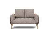 Rollo Bow daybed med Classic madras i 472 Yuveno Warm Grey, set forfra
