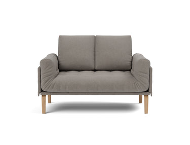 Rollo Bow daybed med Classic madras i 521 Mixed Dance Grey, set forfra