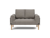Rollo Bow daybed med Spring madras i 521 Mixed Dance Grey, set forfra