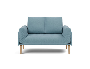 Rollo Bow daybed med Classic madras i 525 Mixed Dance Light Blue, set forfra