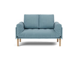 Rollo Bow daybed med Spring madras i 525 Mixed Dance Light Blue, set forfra