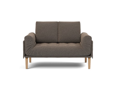 Rollo Bow daybed med Spring madras i 530 Bouclé Taupe, set forfra