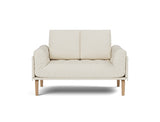 Rollo Bow daybed med Spring madras i 531 Bouclé Off White, set forfra