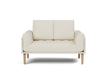 Rollo Bow daybed med Spring madras i 531 Bouclé Off White, set forfra