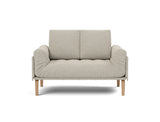 Rollo Bow daybed med Spring madras i 539 Bouclé Beige, set forfra