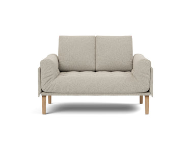 Rollo Bow daybed med Spring madras i 539 Bouclé Beige, set forfra