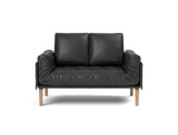 Rollo Bow daybed med Spring madras i 550 Faunal Black, set forfra
