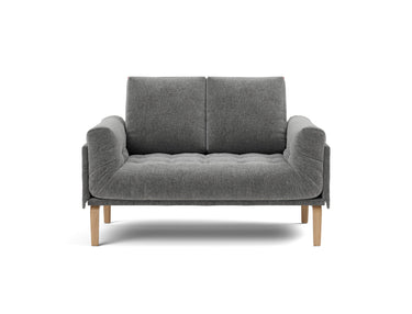 Rollo Bow daybed med Classic madras i 563 Twist Charcoal, set forfra