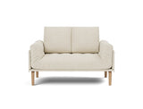 Rollo Bow daybed med Spring madras i 594 Corduroy Ivory, set forfra
