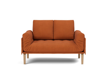 Rollo Bow daybed med Classic madras i 595 Corduroy Burnt Orange, set forfra