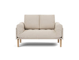 Rollo Bow daybed med Spring madras i 612 Blida Sand Grey, set forfra