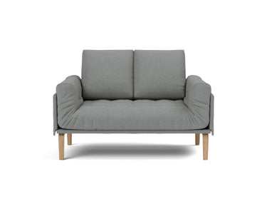 Rollo Bow daybed med Classic madras i 852 Mahoga Seal Grey, set forfra