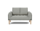 Rollo Bow daybed med Spring madras i 853 Mahoga Dove Grey, set forfra
