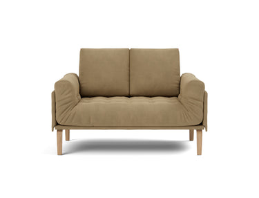 Rollo Bow daybed med Classic madras i 860 Yogia Olive Brown, set forfra