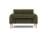 Rollo Bow daybed med Classic madras i 316 Cordufine Pine Green, set bagfra