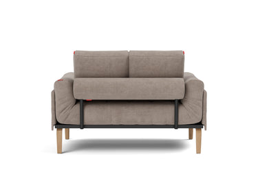 Rollo Bow daybed med Spring madras i 318 Cordufine Beige, set bagfra