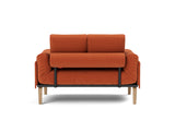 Rollo Bow daybed med Classic madras i 412 Esina Rust Orange, set bagfra