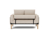 Rollo Bow daybed med Classic madras i 612 Blida Sand Grey, set bagfra