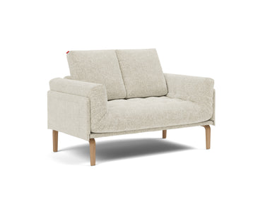 Rollo Bow daybed med Classic madras i 357 Taura Off White, set skråt forfra